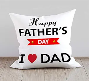DreamVio Soft Fabric Cushion, Pillow for World's Best Dad,Pyare Papa,Gifts for Daddy,Grandpa on Birthday's & Father's Day Color : Red & White Size : 12 x 12 inch Design 24