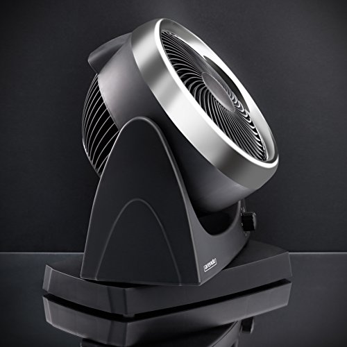 Arendo Tisch-Ventilator / Oszillationsfunktion ca. 100° (schwenkbarer Standfuß) | Standventilator 30cm (Wandbefestigung möglich) | innovative Zirkulationstechnik | Leistungsaufnahme: 33W | hoher Luftdurchsatz | Neigungswinkel verstellbar (90°) - 3