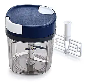 UNLOCK Big 2 in 1 Standard Pull Chopper & Blender with Storage Lid ( 1000 ML )