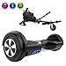 Produktbild GeekMe Hoverboard mit HoverKart 6,5 Zoll Selbstabgleich Roller UL2272 Sicherheit Zertifiziert eingebaute LED-Leuchten -700W, Geschenk für Kinder und Erwachsene ...