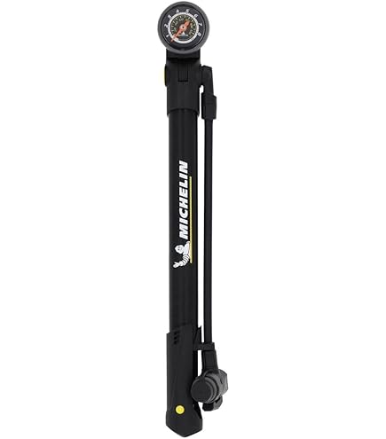 Mini Pompe à Vélo Avec Manomètre - 100 PSI, Double Valve Presta/Schrader, Tuyau TPU, Aiguille Incluse