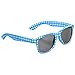 Produktbild NET TOYS Oktoberfest-Brille Karierte Sonnenbrille blau-weiß Schlagerbrille Karomuster Schlagermove Spaßbrille Funbrille Volksmusik bayerisch Junggesellenabschied Accessoire