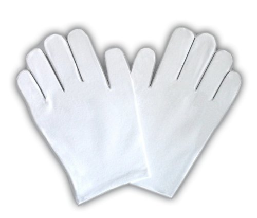 JTshop - Moisturising 98% Cotton White Sleep Gloves