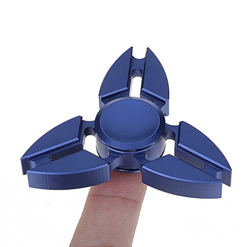 HuntGold EDC Triple Claw Fidget Hand Spinner Durable Alloy Stress Reducer Children Kids Adults Toy for Fidgeters ADHD Anxiety Autism Deep Though Killing Time(Blue) HuntGold EDC Triple Claw Fidget Hand Spinner Durable Alloy Stress Reducer Children Kids Adults Toy for Fidgeters ADHD Anxiety Autism Deep Though Killing Time(Blue)