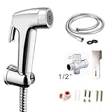 Este pulverizador manual para bidé con la cantidad perfecta de flujo de agua sin salpicaduras. Elegante boquilla de fijación personal con spray es una adición sencilla de bajo coste a tu fontanería con elegancia de clase mundial.