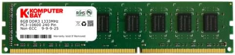 Komputerbay 8GB 240 Pin 1333MHz PC3-10600/10666 DDR3 DRAM DIMM RAM Desktop Memory Dual Channel Kit
