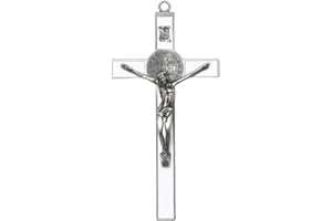 KAIBEIYUAN 1 Pcs Wall Crucifix Decor Crucifix Cross Wall Hanging Silver Jesus Wall Hanging for Home Church Wall Decoration