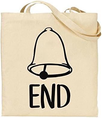 BELL END' - Childish - Rude - Adult Humour - TOTE - Bag - Handbag - Shopping - Novelty Gift by TeeDemon®