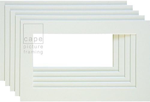 Cape Picture Framing Mounts, Outer Size 14 x 8, Options - Colour, Image Size, Pack Quantity