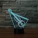 Produktbild Violin Shape 3D Table Lamp LED Colorful Gradient Musical Instruments Night Light Bedroom Decor USB Sleep Light Fixture Kid Gifts