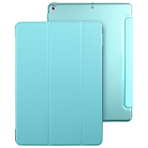 Neues iPad 2017 iPad 9.7 Zoll Hülle, ESR® Yippee Bildserie Cover Auto aufwachen / Schlaf Funktion Smart Case Wickelfalz Ledertasche mit Lichtdurchlässig Rückseite Abdeckung Schutzhülle für Neue iPad 9.7 2017 (Blau)
