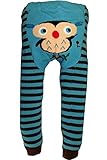 Baby and Toddler Wooly leggings by Dotty Fish boys Blue Ollie Owl