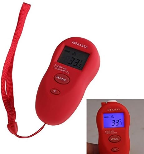 Shemya 1PC Mini Non-Contact Infrared Temperature Gauge/IR Thermometer sensor LCD Display Digital Thermometer Arrage -58°F-500°F?red?