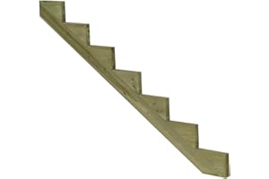 Vinuovo - Cosciale Legno- 7 Gradini, Supporto per Scale Esterne