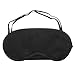 SODIAL (R) eye mask sleep mask eye mask blindfold travel black nylon 18,5x9cm Fashion