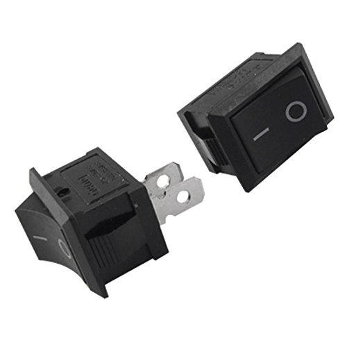 Water & Wood 2 Pcs x AC 6A/250V 10A/125V ON/OFF 2 Pin Snap-in Boat Rocker Switch 20x14mm