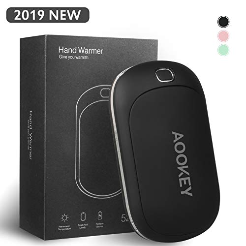 AOOKEY Calentador de Mano USB Recargable 5200mAh Powerbank Batería Calentador de Manos Electrico,Calentadores de Manos Bolsillo USB,Calentador de Mano Eléctrico de Reutilizable
