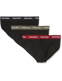 Calvin Klein 3-pack Color Pretina Calzoncillos, Negros Con Rojo/verde/negro