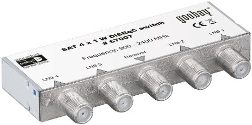 Preisvergleich Produktbild 5er Set DiSEqC 2,0 Umschalter 4x 1 mit Wetterschutzhaube