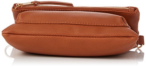 New Look Women's Zip Foldover Cross-Body Bag Beige (Tan)