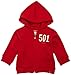 Levi's Baby Boys 0-24m N91708A Zipper Hoodie, Red, 6-12 Months (Manufacturer Size:6 Months)