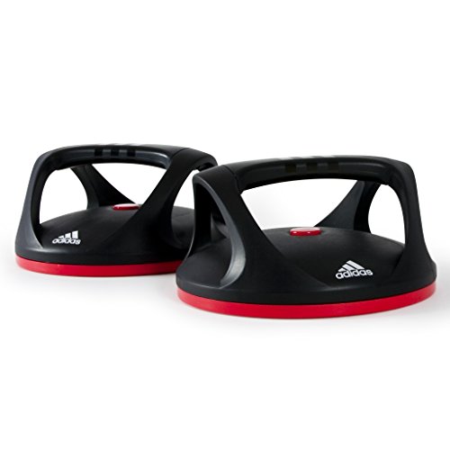 adidas Liegestützgriffe Swivel Push Up Bars, schwarz-rot, ADAC-11401