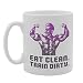 Produktbild MG3474 Eat Clean Train Dirty Novelty Gift Printed Tea Coffee Ceramic Mug