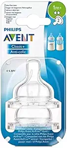 Philips Avent 2 Slow Flow TEATS Slow Flow Nipple (Pack of 1 Nipple)