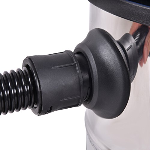 Costway Industriestaubsauger Mehrzwecksauger Nass-Trockensauger mit Zubehör 1800W 30L Edelstahl - 6