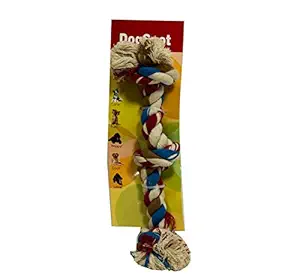 Dogspot Three Knot Cotton Rope Toy, Large (Colour May Vary)