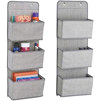 mDesign 2er-Set Schrank-Organizer – Hängeorganizer mit 3 Fächern für