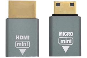 xiwai Juego de 2 adaptadores micro HDMI hembra a mini macho y HDMI 1.4 macho 4K a 60 Hz