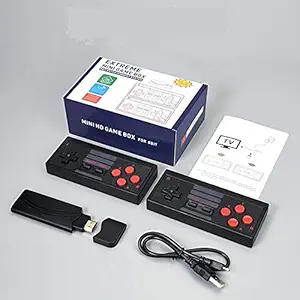GSH Plug & Play Wireless HD 1080p TV Video Game for Kids (8 Bit Retro Built-in Games) for up to 2 Players HDMI Game Stick Dongle