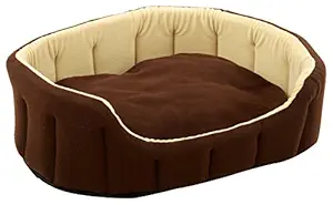 PETSHUB Elite Soft Reversible Dog and Cat Bed-XL (Brown and Beige)