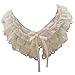 Produktbild Baosity Abnehmbare Kragen mit Schleife Vintage Elegante Damenhalb Kragen Hemd Bluse Weiß