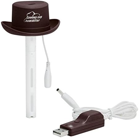 CCCREM Cowboy Hat Humidifier Creative Cap Diffuser Personal Mini Portable Bottle Aromatherapy Machine USB Sprayer Car Office Travel , Brown