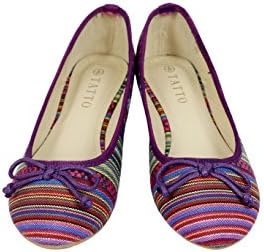Women's Ladies Summer Colorful Slip-On Ballerina Pumps Comfort flat Shoes -(Purple-(A5015-8)-UK3/EU36)