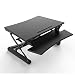 Produktbild ERGONEER vorkonfektionierter Gesunde Sitz-Steh-Erhebend Computer-Arbeitsplatz | Ergonomie Komfort Tabletop Stehpult Converter | Höhenverstellbare Desktop-Riser mit Squeeze Griffe (89CM)