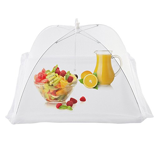 Cymax Pop-Up Große Faltbar Netzschutz Speiseschirm Lebensmittel Abdeckung Zelt für Draußen,Picknicks & Zuhause, 43 cm (4 Stück-weiß) - 5
