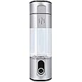 Alkadrops Portable Hydrogen Rich Water Maker Bottle 5000PPB Concentration PEM Membrane SPE Technology Type-C Recharge (Silver)