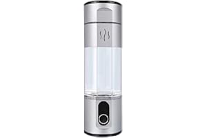 Alkadrops Portable Hydrogen Rich Water Maker Bottle 5000PPB Concentration PEM Membrane SPE Technology Type-C Recharge (Silver)