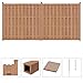 Produktbild Festnight- WPC Zaun Set Gartenzaun Sichtschutz Zaun Blickdicht Windschutz für Balkon Terrasse Schwimmbad Quadratelemente 376 x 185 cm Braun