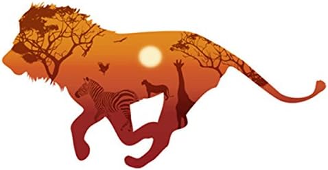 Lion Silhouette Wall Stickers Living Room Background Decoration