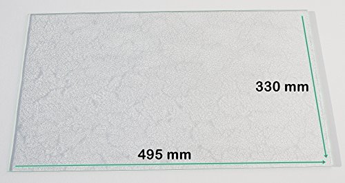 Khlschrank Einlegeboden / Glasplatte / Gemsefach  Strukturglas 4 mm dick  495 mm x 330 mm - Direkt vom Glasereifachbetrieb!!!