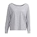 Produktbild MEIbax Damenmode beiläufige lose Bluse Langarm-Scoop Neck Solid Color Shirt Langarmshirt Asymmetrisch Oberteile Tops