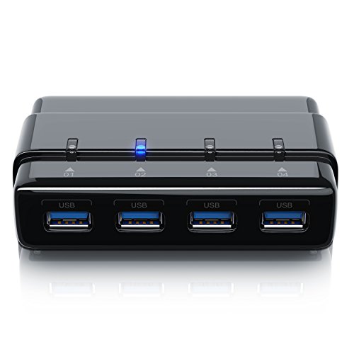 CSL – aktiver 4 Port USB 3.0 Hub / Verteiler mit Netzteil | Datenhub für PC / MAC / Notebook / Ultrabook / Tablet PC | bis zu 5 Gbit/s