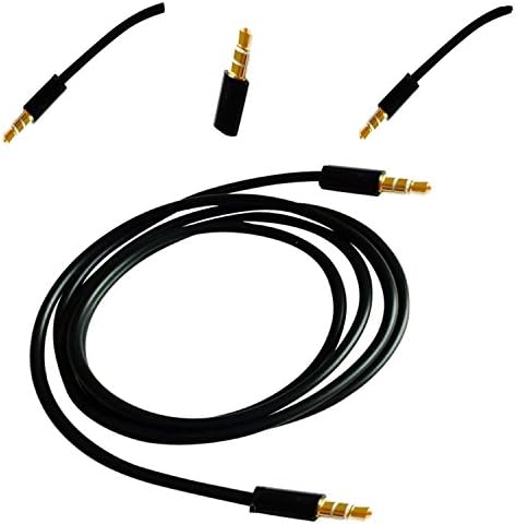 1M 3.5mm MINI STEREO BLACK JACK TO JACK AUDIO MALE AUX FOR Samsung Galaxy J3 J5