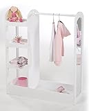 roba Kindergarderobe in Weiß mit Spiegel und Kleiderstange; aus Holz mit viel Platz zum Verstauen - 2