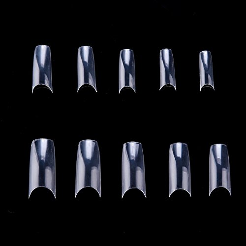 makartt 500pcs clear color and less nail tips uv gel false nails acrylic helped cover - 2