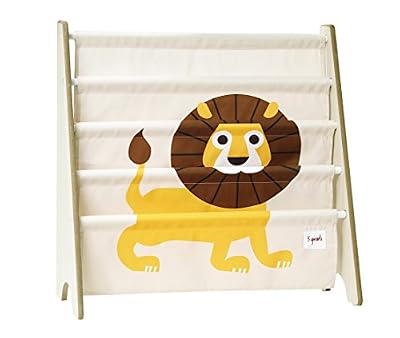 3 Sprouts Lot de 3 étagères à livres Motif lion